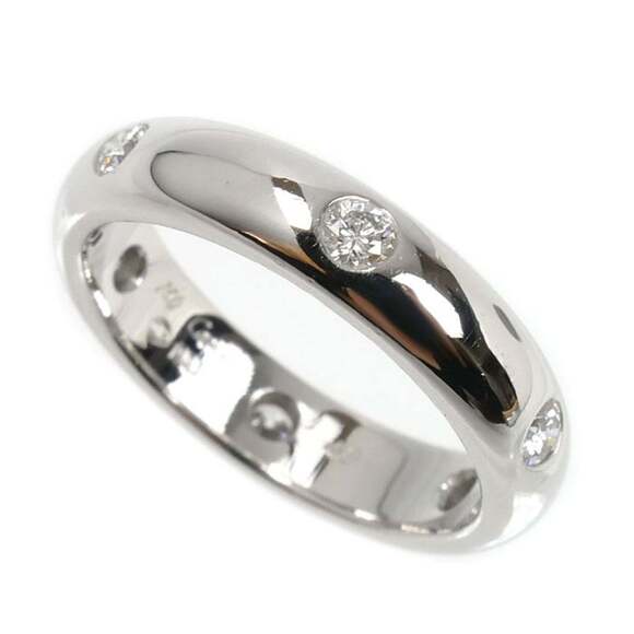 CARTIER 18KWG White Gold Stella Diamond Ring Size 8 48 4.9g Women's